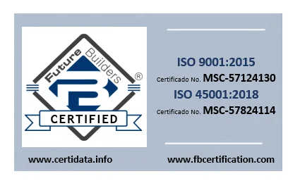 Sellos publicados de certificación ISO 9001:2015 e ISO 45001:2018